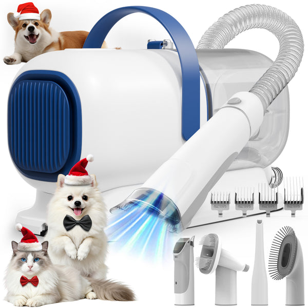Botluxe GP04 Dog Grooming Kit, 5 Grooming Tools, Pet Grooming Vacuum, Dog Clippers Kit, Low noise