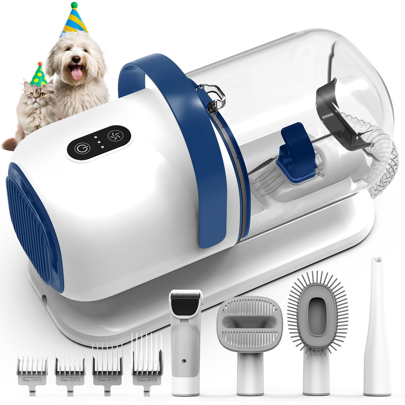 Botluxe GP04 Dog Grooming Kit, 5 Grooming Tools, Pet Grooming Vacuum, Dog Clippers Kit, Low noise