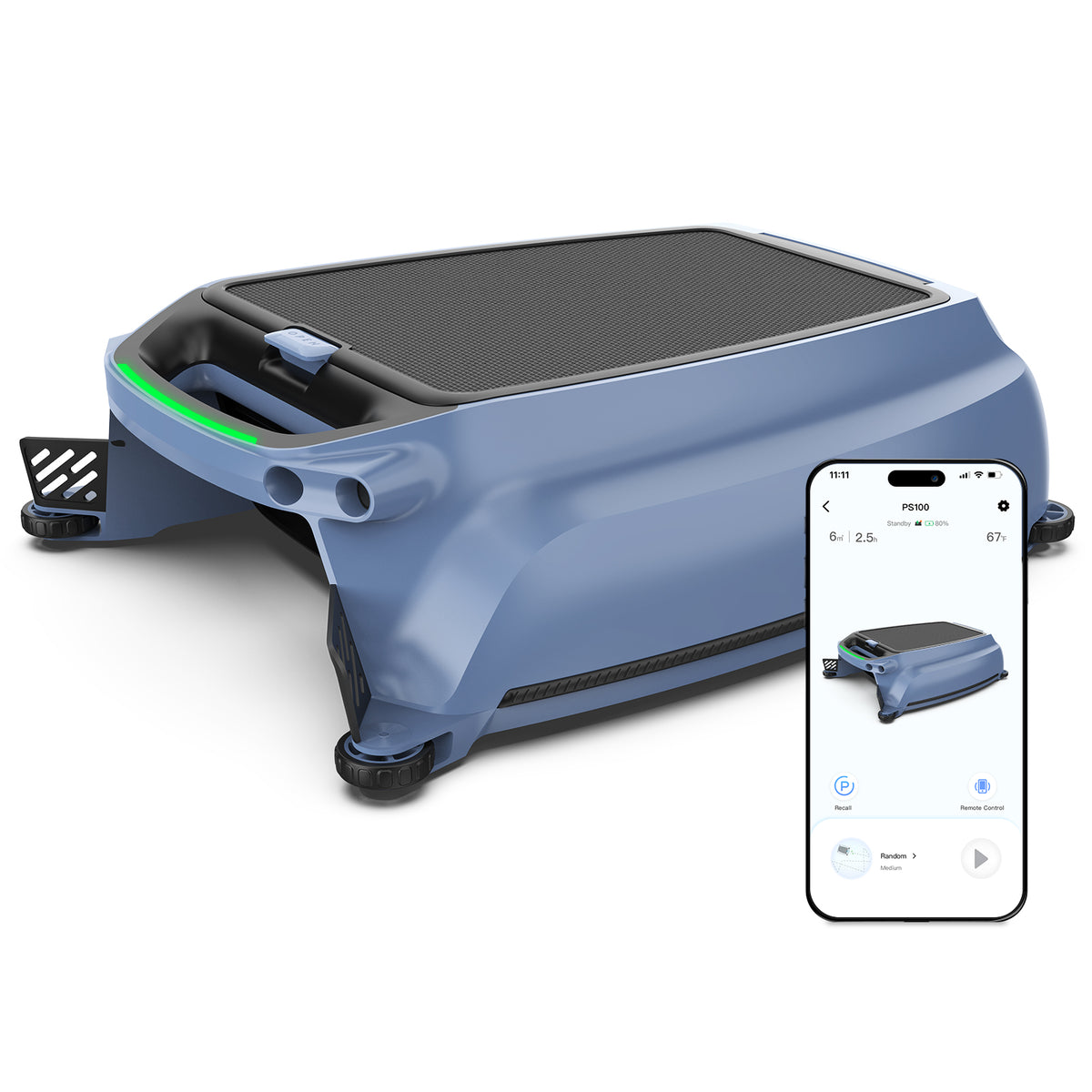 BOTLIFE PS100 Solar Pool Skimmer Robot, Automatic Pool Surface Cleaner with Smart App