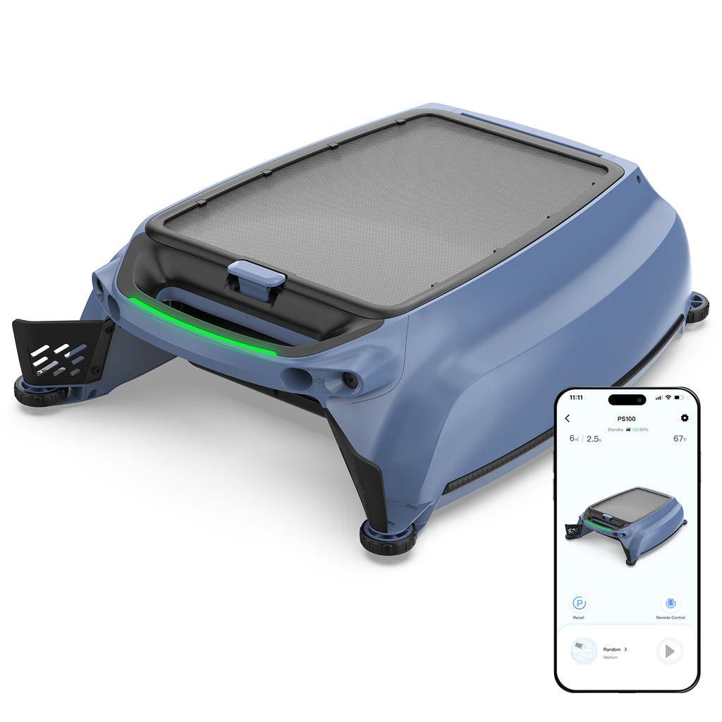 Botluxe SP200 Solar-Powered Robotic Cleaner Pool Skimmer with Three Cleaning Mode App Control,20-Hour Runtime,Smart Obstacle Avoidance