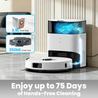 BOTLUXE Robot Vacuum and Mop Self-Emptying with 12,000Pa No-Collision Obstacle Avoidance, Carpet Detection, Anti-Tangle Brushes, 240 Mins, 75-Day Capacity, No-Go Zones, Home Mapping, App/Alexa Control,T30+
