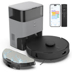 BOTLUXE T20+ Robot Vacuum and Mop Combo Self-Emptying, 6,000Pa Suction Robot Vacuum Cleaner, 75-Day Hands-Free, Home Mapping, APP/Remote Control, 180Mins, Robotic Vacuum for Pet Hair, Carpet, Hard Floor