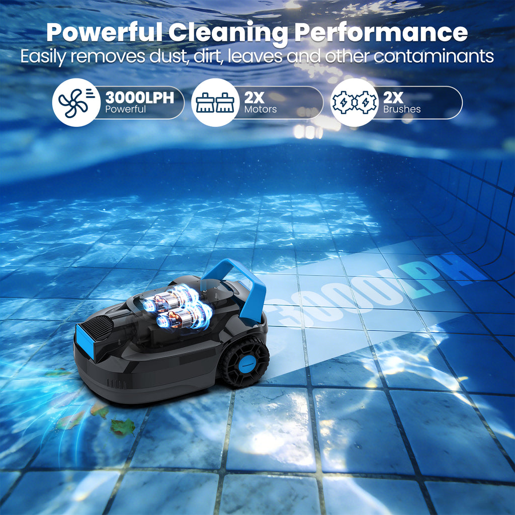 Botluxe CP02 Cordless Robot Pool Vacuum Robotic Pool Cleaner,120 Runtime for Small Above Ground Pool and In Ground Pool