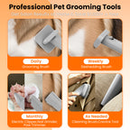 Kavano PG100 plus Dog Grooming Vacuum Kit with Clippers, 12000Pa, 2L Dust Cup