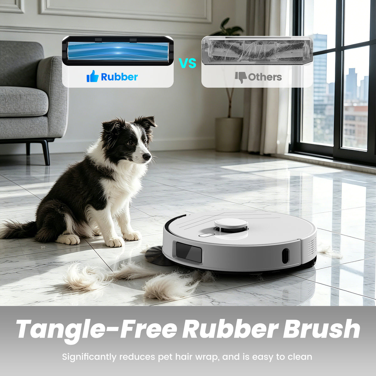 BOTLUXE Robot Vacuum and Mop Self-Emptying with 12,000Pa No-Collision Obstacle Avoidance, Carpet Detection, Anti-Tangle Brushes, 240 Mins, 75-Day Capacity, No-Go Zones, Home Mapping, App/Alexa Control,T30+
