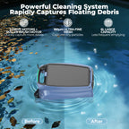 BOTLIFE PS100 Solar Pool Skimmer Robot, Automatic Pool Surface Cleaner with Smart App