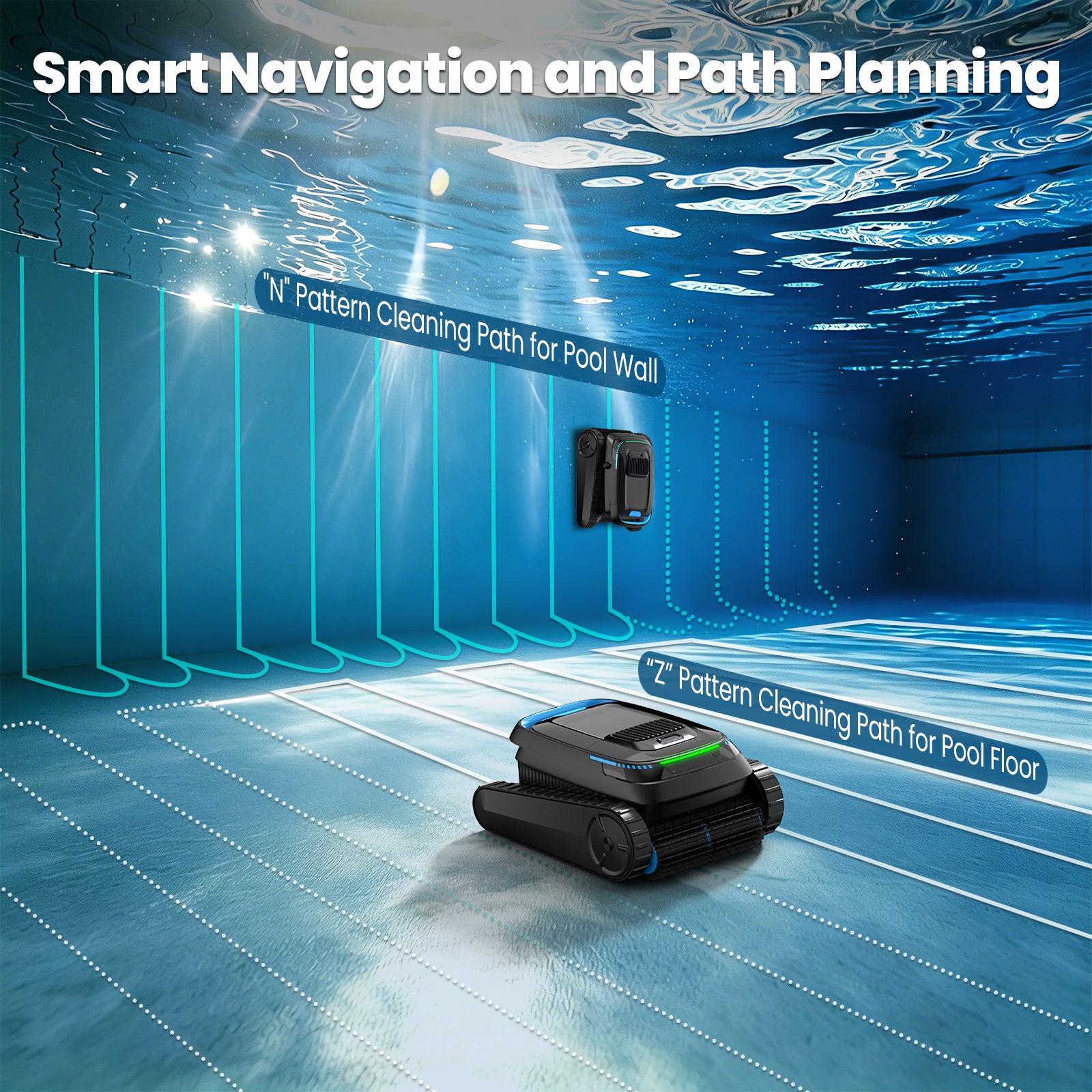 Botluxe Robotic Pool Vacuum Cleaner CP20 Cordless Wall-Climbing for Above-Ground Pools and In-Ground Pools