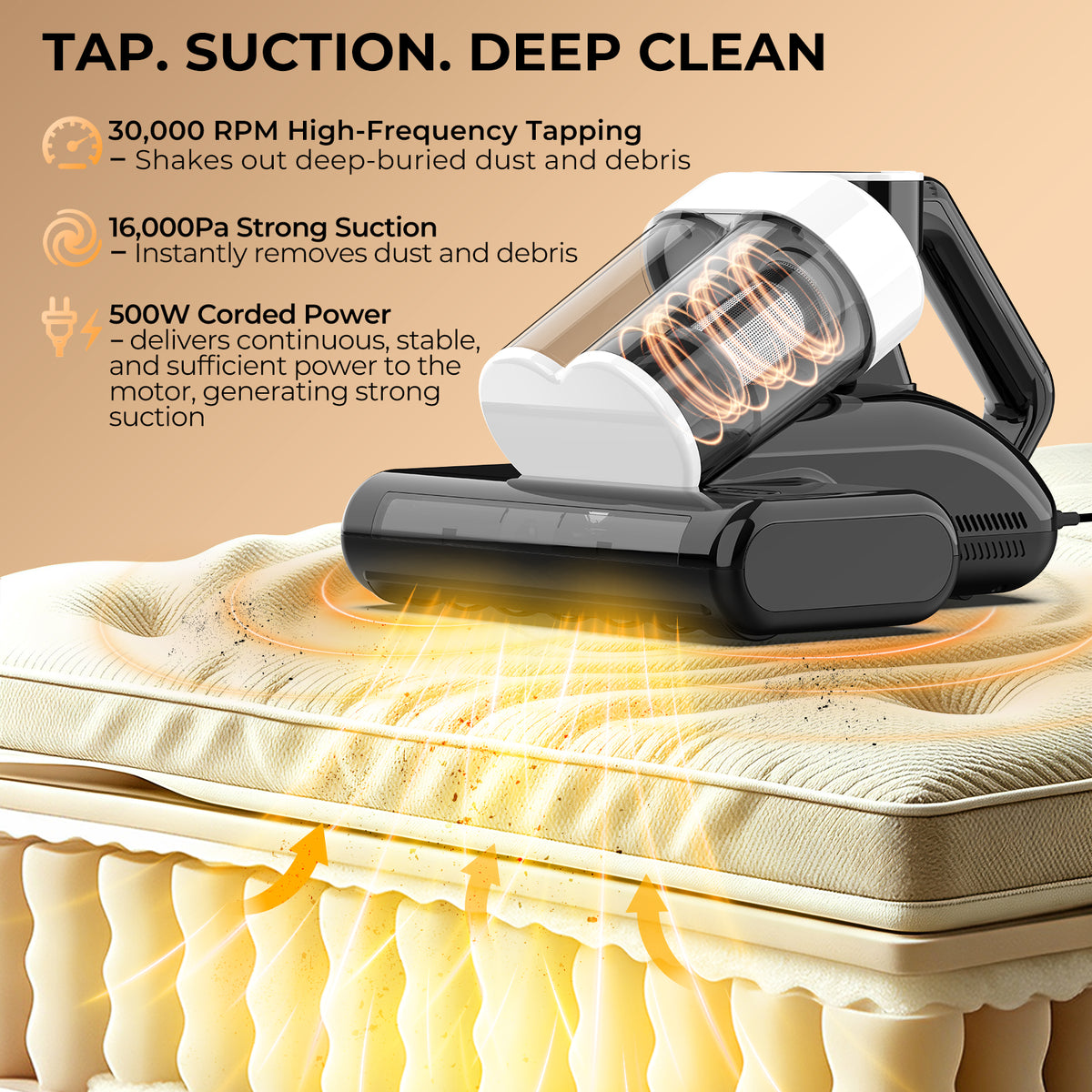 FIXR MV10 Mattress Vacuum Cleaner Corded Handheld Bed Vacuum