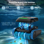 Botluxe PC20 Cordless Robotic Pool Cleaner, 5000 GPH with 150μm Filter, Floor/Wall/Waterline Cleaning, Smart Zigzag Navigation, 5200mAh Battery, App-Controlled Presets for Inground & Above Ground Pools, Deep Blue