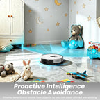 BOTLUXE Robot Vacuum and Mop Self-Emptying with 12,000Pa No-Collision Obstacle Avoidance, Carpet Detection, Anti-Tangle Brushes, 240 Mins, 75-Day Capacity, No-Go Zones, Home Mapping, App/Alexa Control,T30+