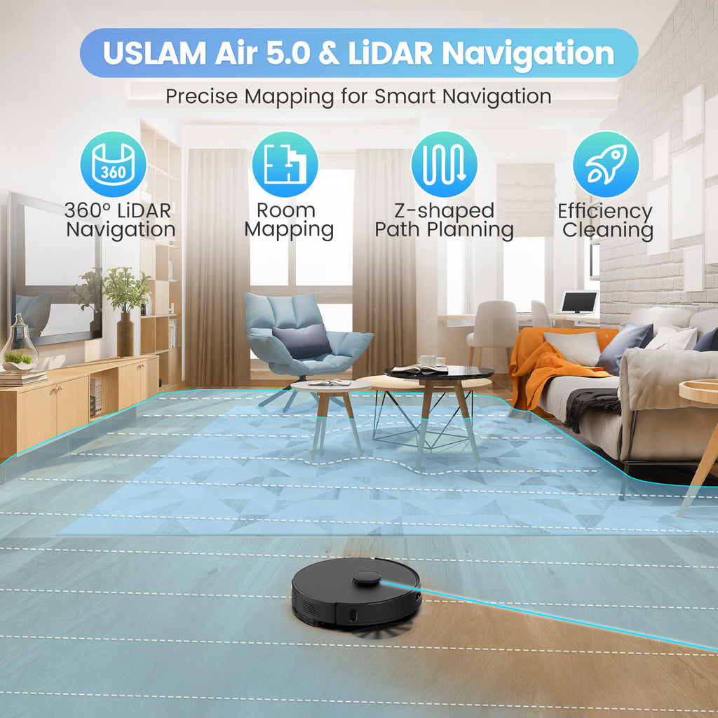Botluxe Robot Vacuum and Mop Combo T20 with 60 Days Self-Empty Station Voice Control Home Mapping