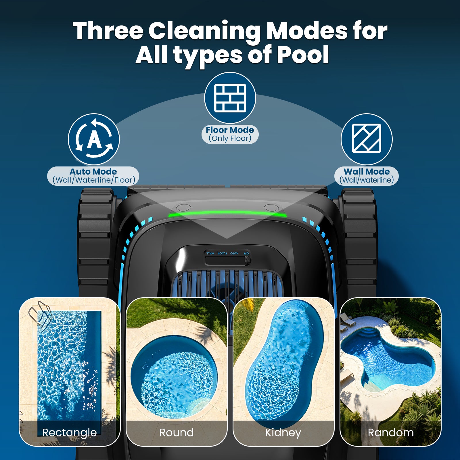 Botluxe Robotic Pool Vacuum Cleaner CP20 Cordless Wall-Climbing for Above-Ground Pools and In-Ground Pools