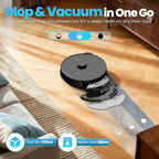 E10+ Robot Vacuum & Mop Combo Self Emptying with 8,000Pa, Robotic Vacuums Cleaner for Pet Hair, LiDAR Navigation, 75-Day Capacity, Carpet Detection, Anti-Tangle, 150-Min Runtime, for Floors, Carpet