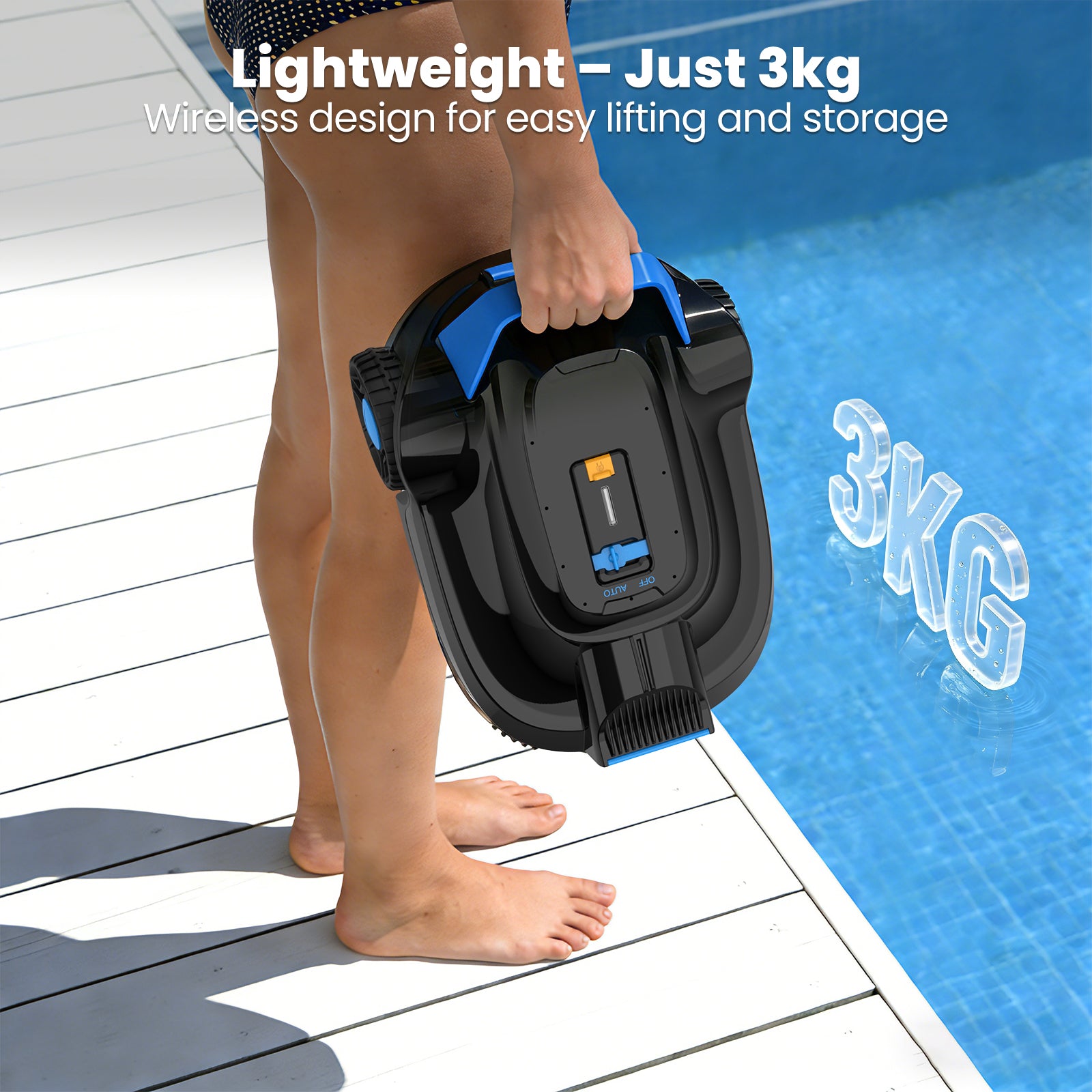 Botluxe CP02 Cordless Robot Pool Vacuum Robotic Pool Cleaner,120 Runtime for Small Above Ground Pool and In Ground Pool