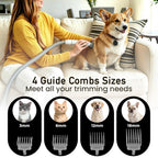 Botluxe Dog Grooming Vacuum Kit, 5-in-1 Pet Grooming Set with 12000Pa Suction, Dog Clippers, Deshedding Brush and Hair Vacuum Cleaner, Low Noise Pet Grooming Tool for Dogs and Cats