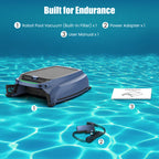 Botluxe SP200 Solar-Powered Robotic Cleaner Pool Skimmer with Three Cleaning Mode App Control,20-Hour Runtime,Smart Obstacle Avoidance