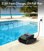 Botluxe Robotic Pool Vacuum Cleaner PC10 Cordless Wall-Climbing for Above-Ground Pools and In-Ground Pools