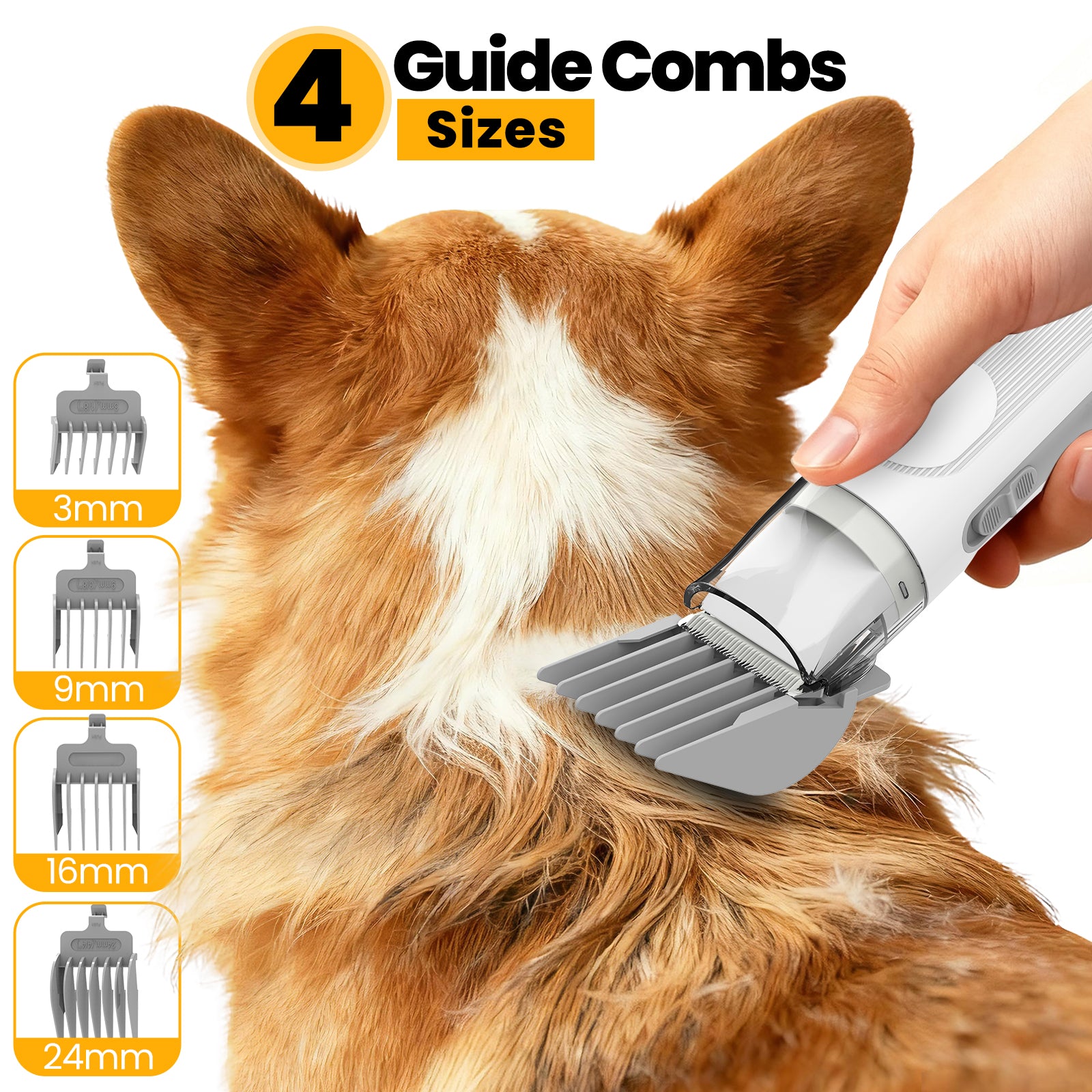 Botluxe GP04+ Dog Grooming Kit, 5 Grooming Tools, Pet Grooming Vacuum, Dog Clippers Kit, Low noise