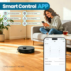 E10+ Robot Vacuum & Mop Combo Self Emptying with 8,000Pa, Robotic Vacuums Cleaner for Pet Hair, LiDAR Navigation, 75-Day Capacity, Carpet Detection, Anti-Tangle, 150-Min Runtime, for Floors, Carpet