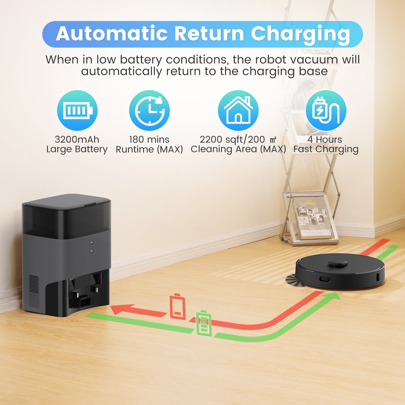 Botluxe Robot Vacuum and Mop Combo T20 with 60 Days Self-Empty Station Voice Control Home Mapping