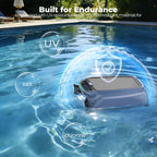BOTLIFE PS100 Solar Pool Skimmer Robot, Automatic Pool Surface Cleaner with Smart App