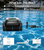 Botluxe Robotic Pool Vacuum Cleaner PC10 Cordless Wall-Climbing for Above-Ground Pools and In-Ground Pools