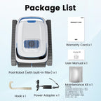 BOTLUXE PC10 Cordless Robotic Pool Cleaner – Wall-Climbing, Ultra-Strong Suction, 150-Min Runtime for Both Above & In-Ground Pools