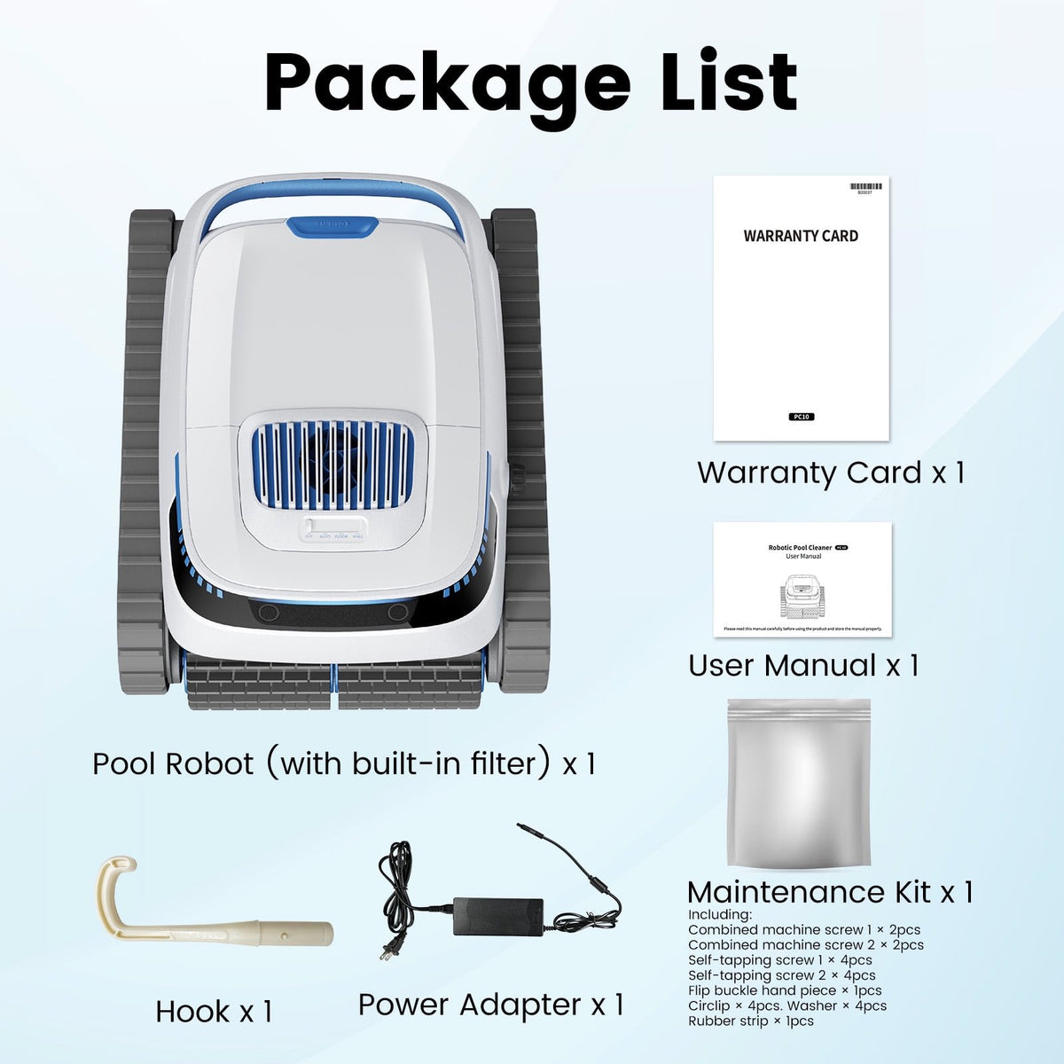 BOTLUXE PC10 Cordless Robotic Pool Cleaner – Wall-Climbing, Ultra-Strong Suction, 150-Min Runtime for Both Above & In-Ground Pools