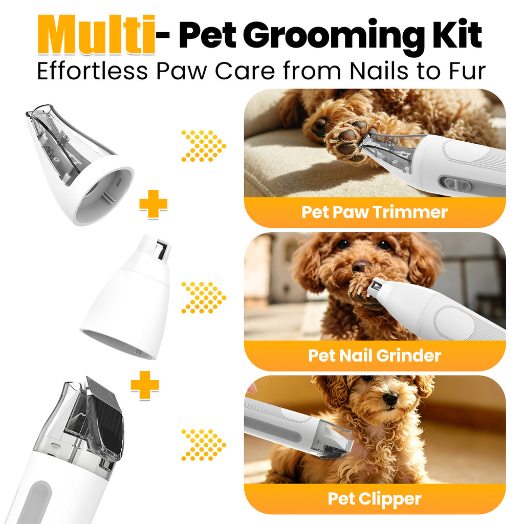 Botluxe GP04+ Dog Grooming Kit, 5 Grooming Tools, Pet Grooming Vacuum, Dog Clippers Kit, Low noise