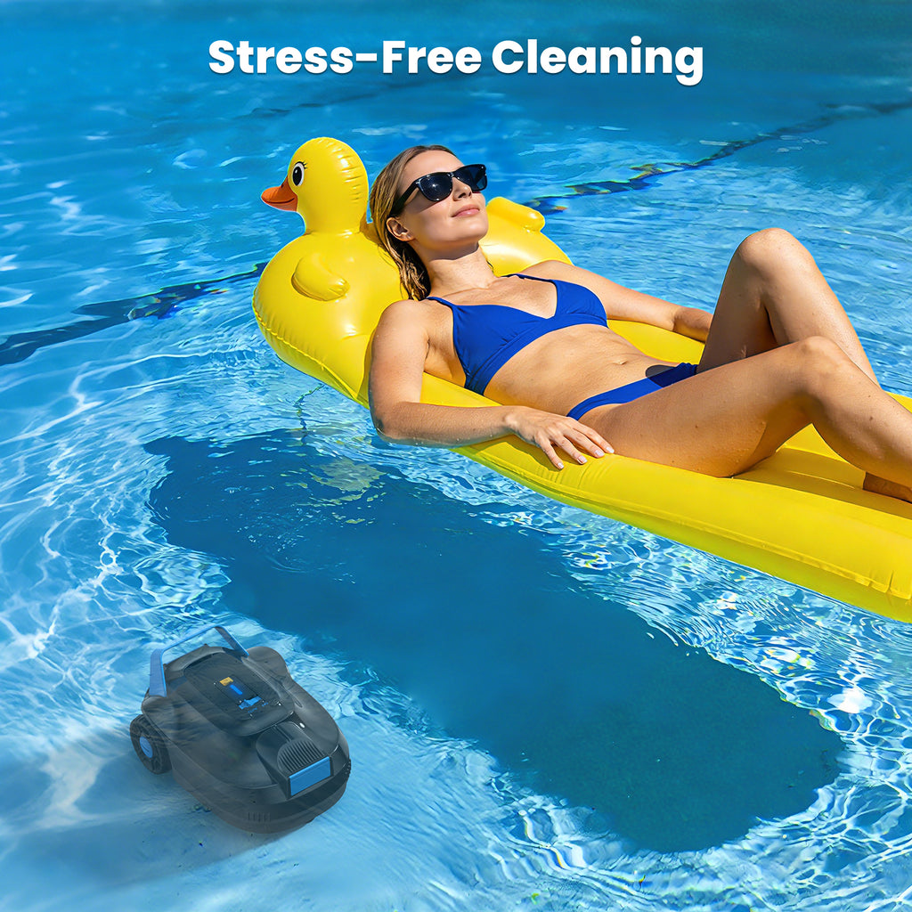 Botluxe CP02 Cordless Robot Pool Vacuum Robotic Pool Cleaner,120 Runtime for Small Above Ground Pool and In Ground Pool