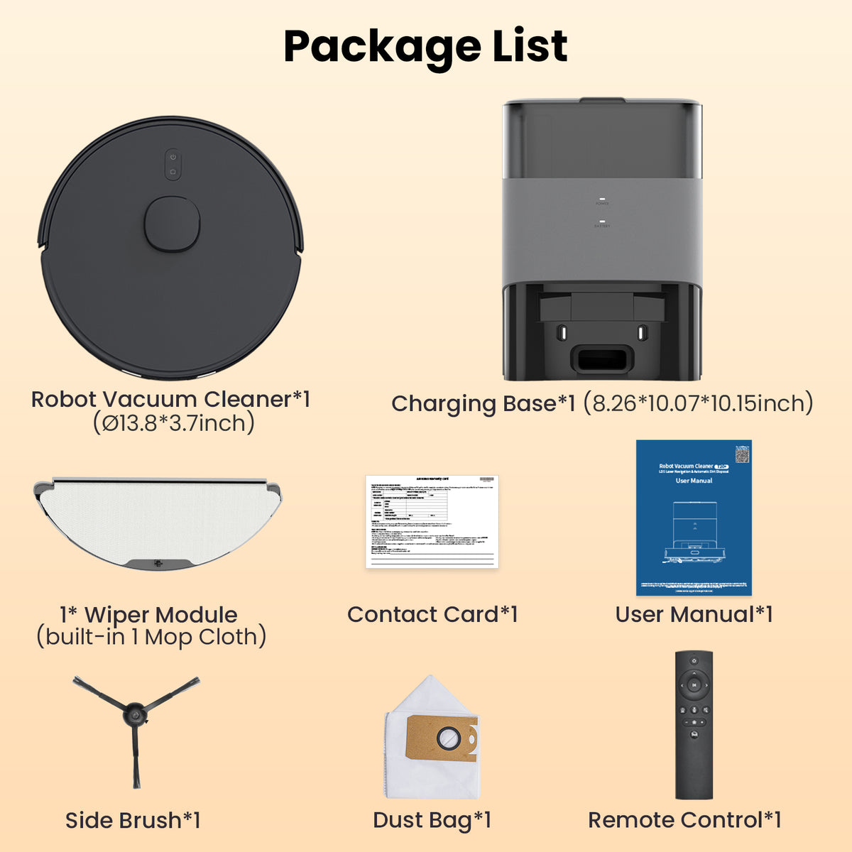 BOTLUXE T20+ Robot Vacuum and Mop Combo Self-Emptying, 6,000Pa Suction Robot Vacuum Cleaner, 75-Day Hands-Free, Home Mapping, APP/Remote Control, 180Mins, Robotic Vacuum for Pet Hair, Carpet, Hard Floor